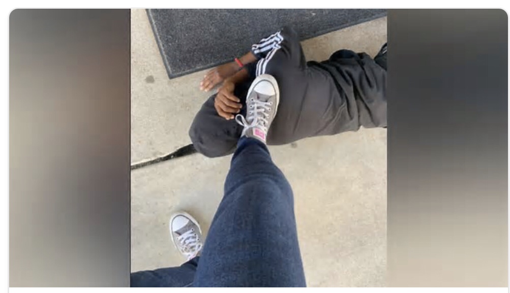 Texas Teacher Puts Foot On Students Neck